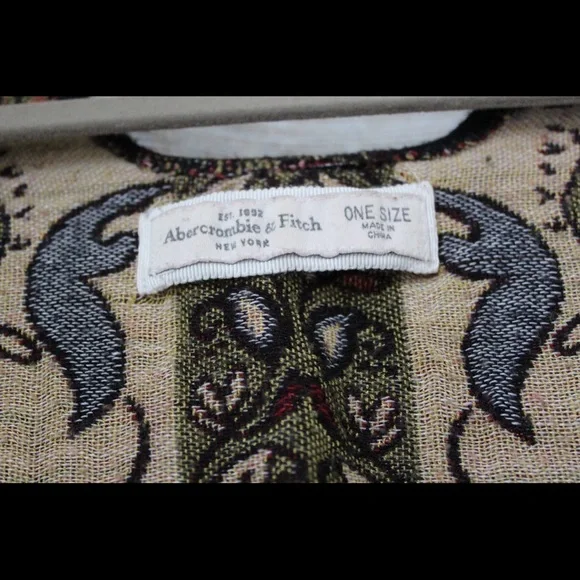 Abercrombie & Fitch Multicolor Paisley Poncho - Picture 3 of 4